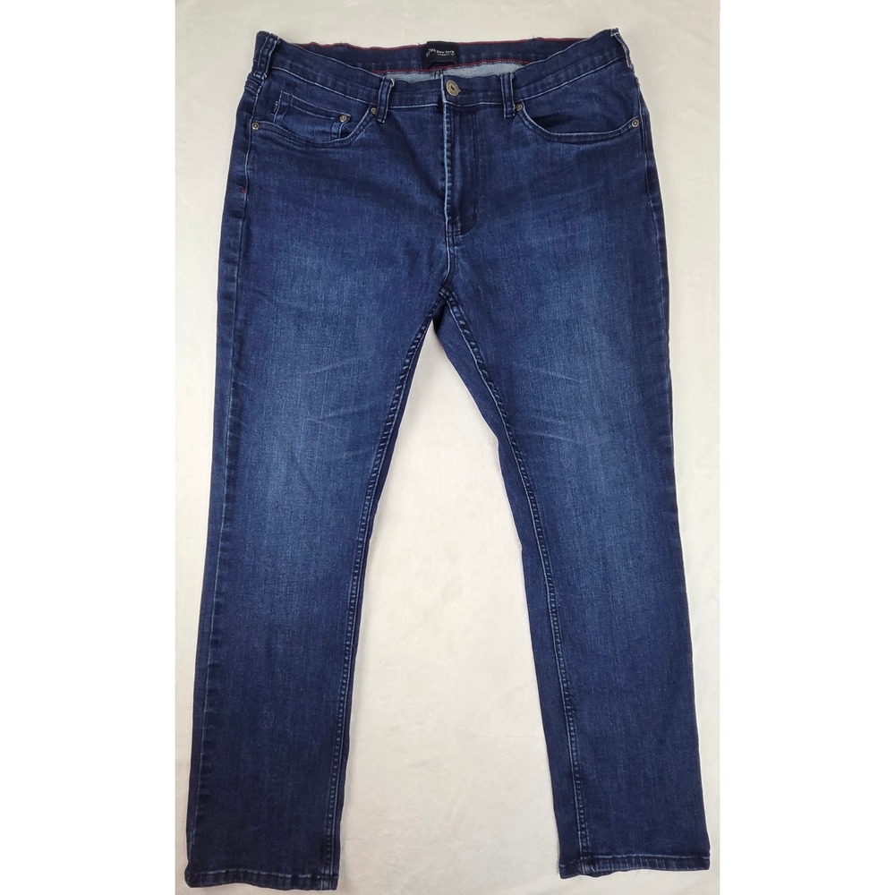 JACHS New York Tribeca Blue Jeans‎ Mens 38x32 Dark Wash Stretch Denim 1664544